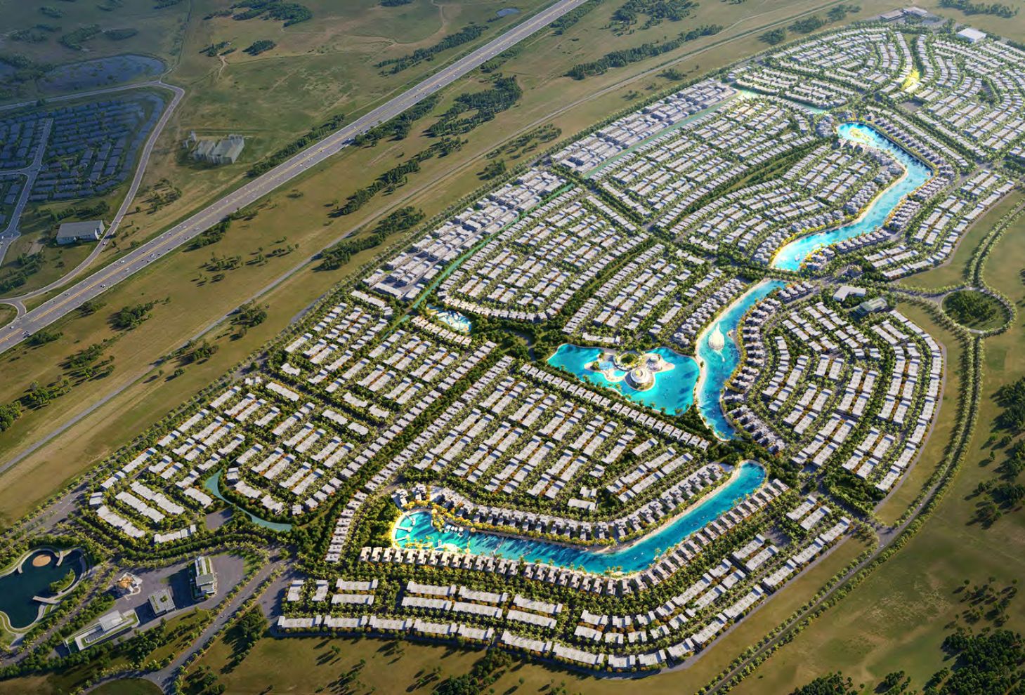 Luxurious villa with lagoon views at DAMAC Islands, Dubailand.